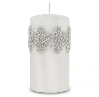 Pl baltos žvakės venezia cilindras Medium